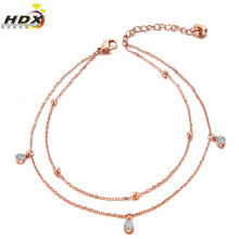 Cheville bijoux de mode, bijoux en acier inoxydable or diamant cheville (hdx1138)